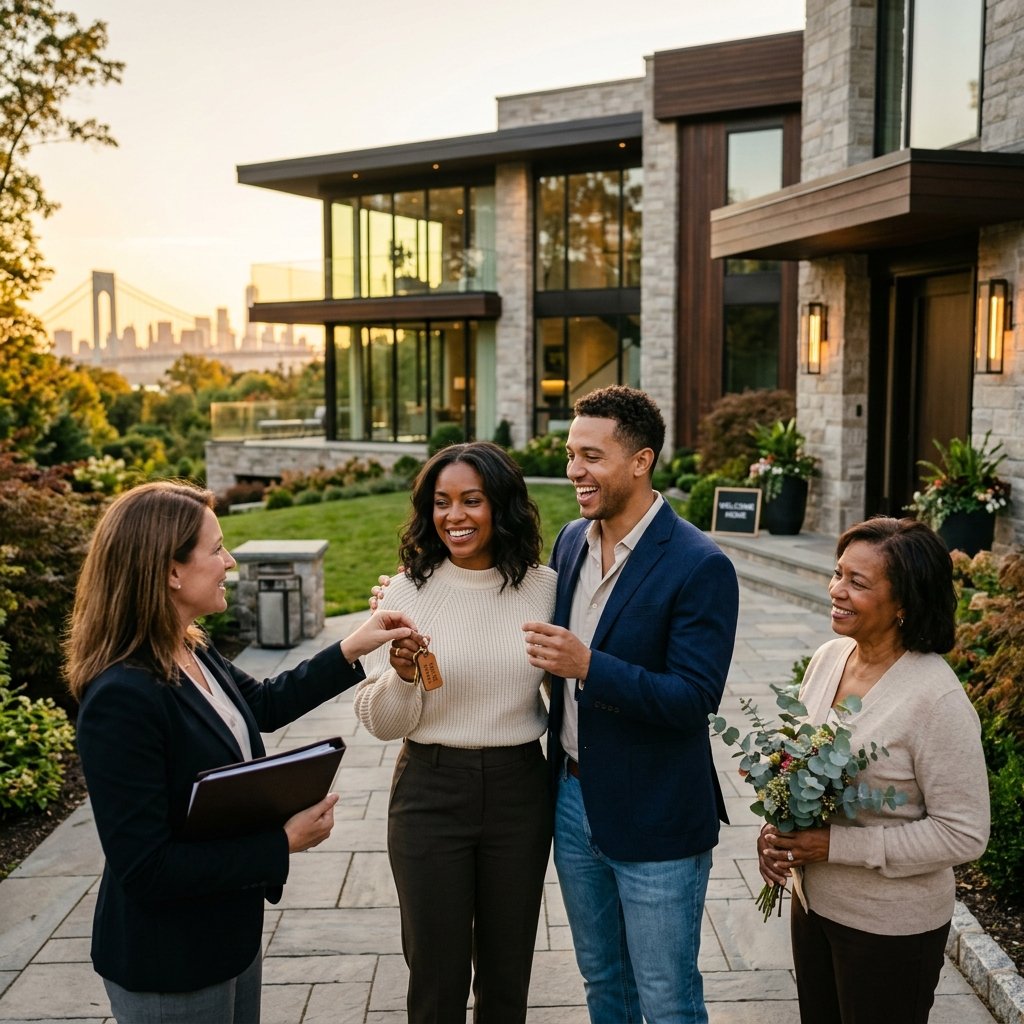 Happy Family Finding Dream Home in Staten Island